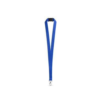 LEEDS. Polyester lanyard with safety clasp